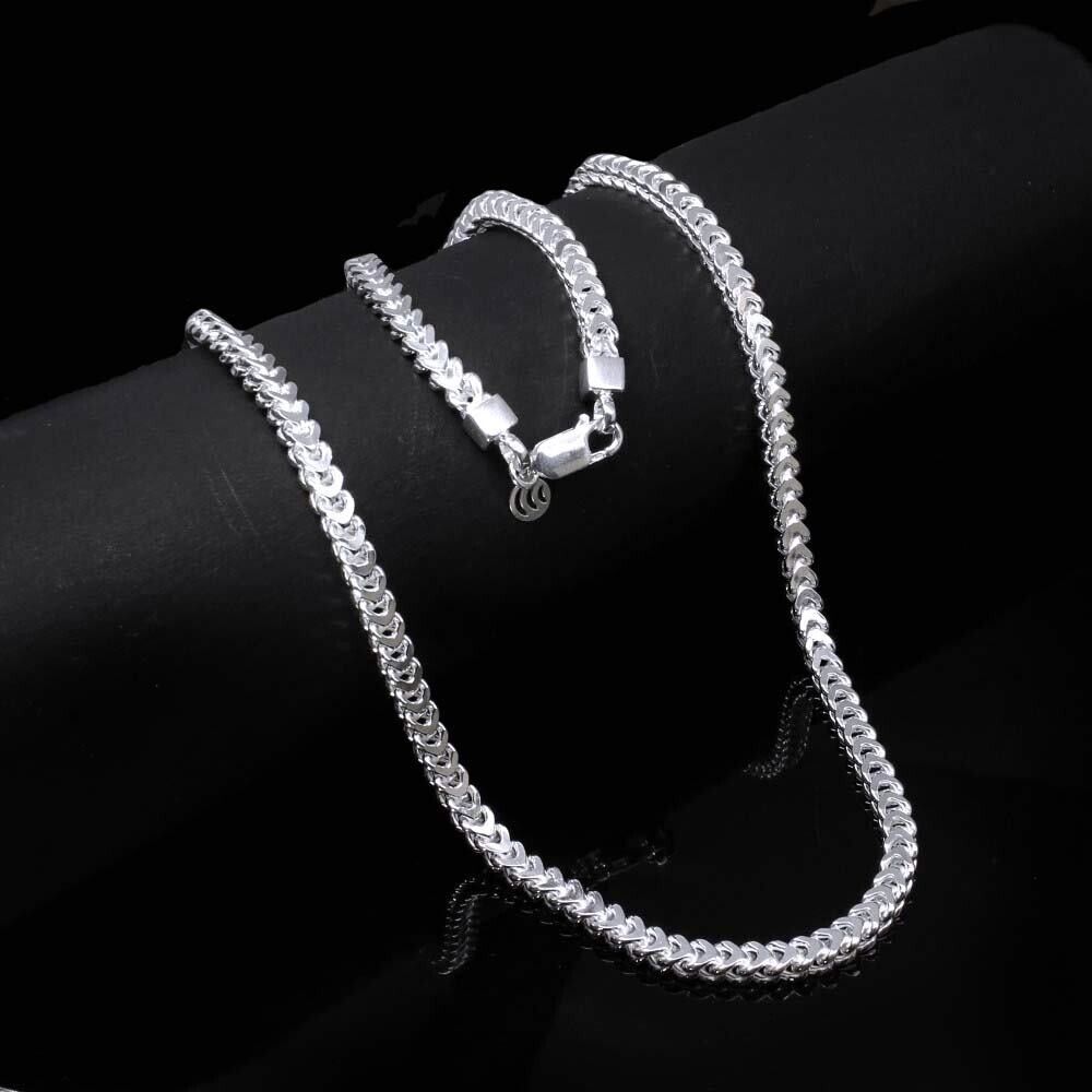 Hollow link 925 Sterling Silver Link Design Chain Neck Chain 24"