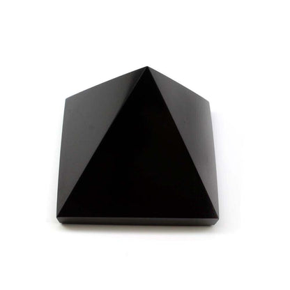 Natural Black Obsidian Crystal Pyramid Healing Stone Rock Reiki