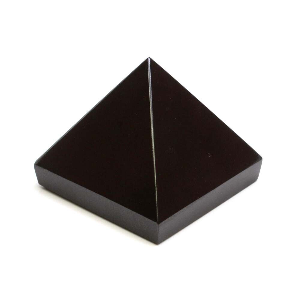 Natural Black Obsidian Crystal Pyramid Healing Stone Rock Reiki