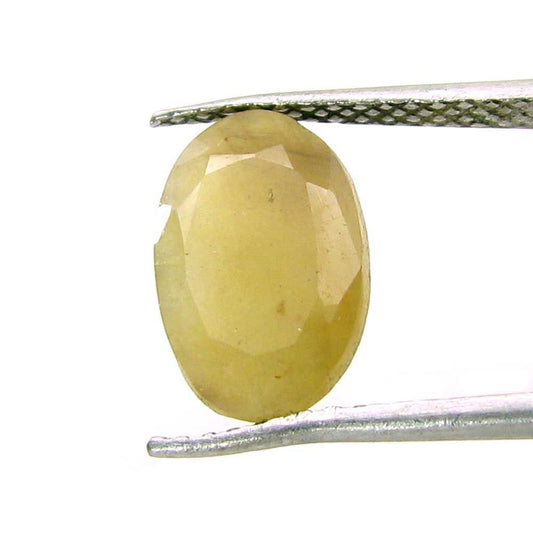 5Ct Natural Yellow Sapphire (Pukhraj) Oval Faceted Gemstone