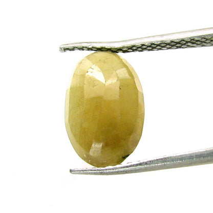 5Ct Natural Yellow Sapphire (Pukhraj) Oval Faceted Gemstone