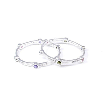 Sterling Baby Girl CZ Bangles Bracelet