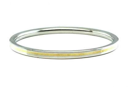 Golden Line Stainless Steel Unisex kada bangle Sikh Kada