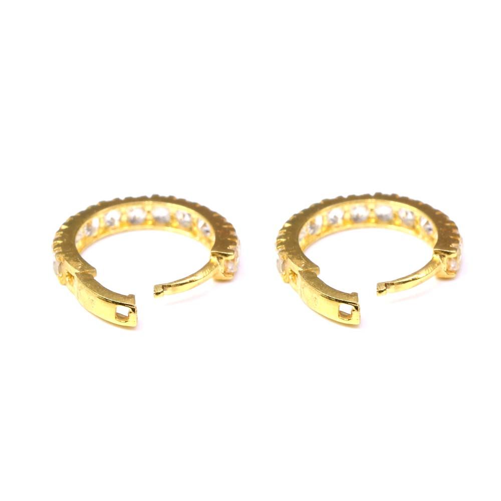 18K Yellow Gold Plated Mystical Magic Ball Pink Diamond Zircon Stud Earrings  wwwfrozitin