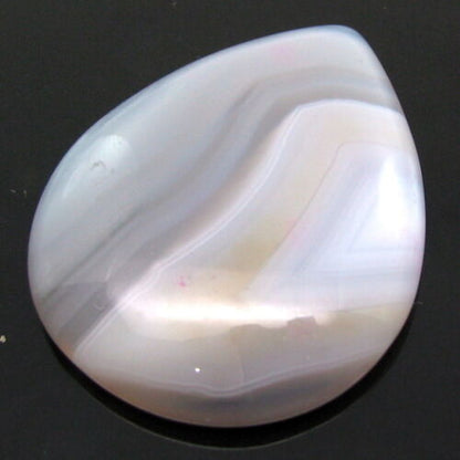 83.1Ct Natural Picture Blue Botswana Agate Pear Cabochon Gemstone