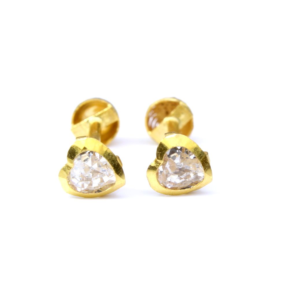 14k Solid Gold Screw Back Earrings