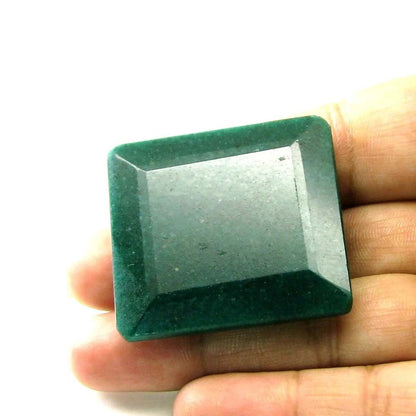 Huge 160.8Ct Natural Brazilian Green Quartz Gemstone in Emerald Color Rectangle