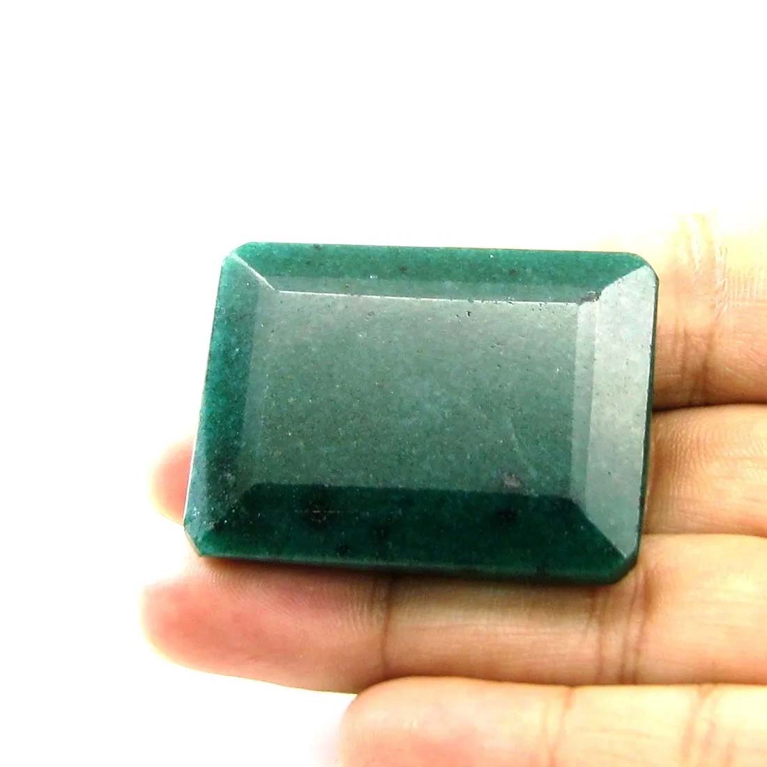 Huge 140.6Ct Natural Brazilian Green Quartz Gemstone in Emerald Color Rectangle