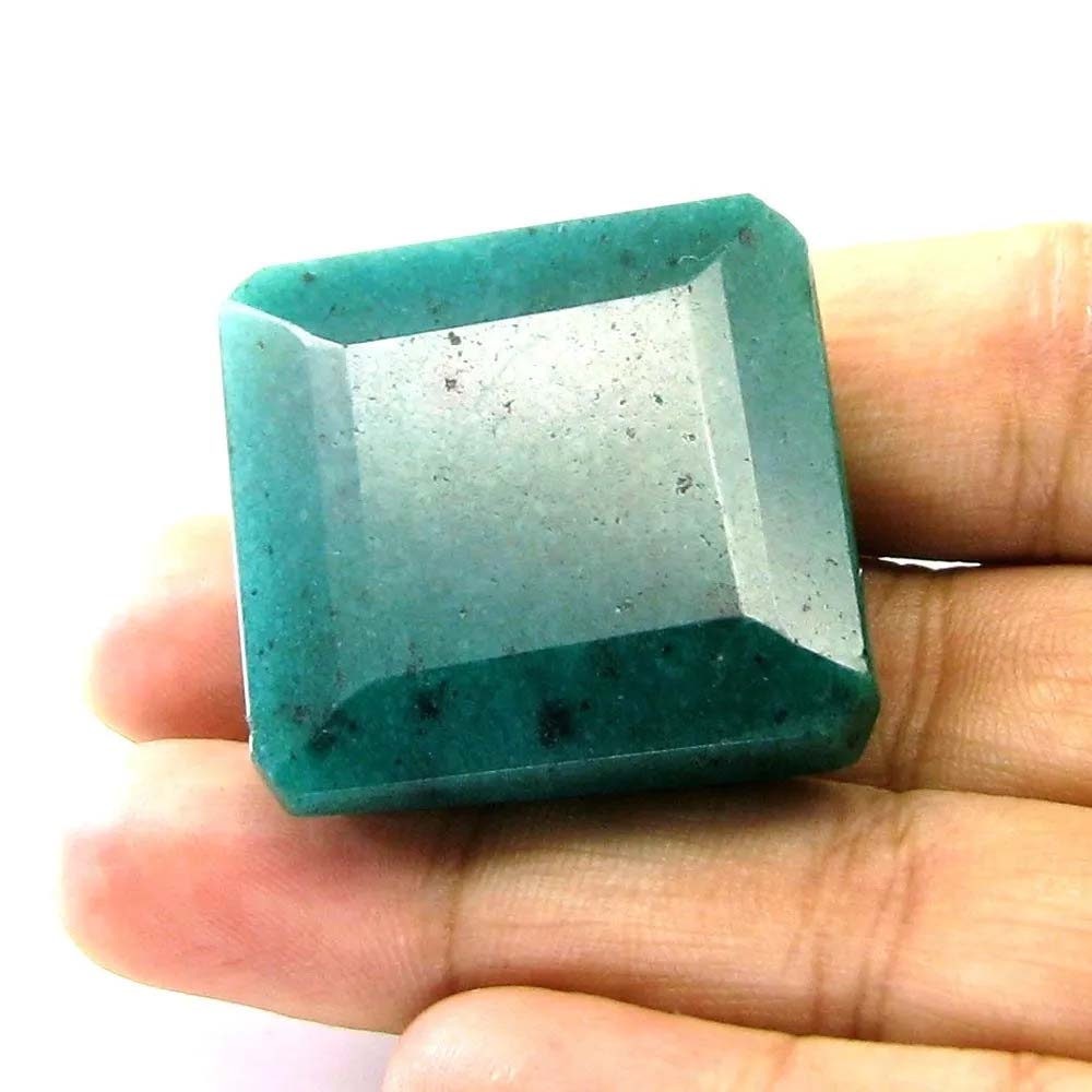 Huge 124.5Ct Natural Brazilian Green Quartz Gemstone in Emerald Color Square