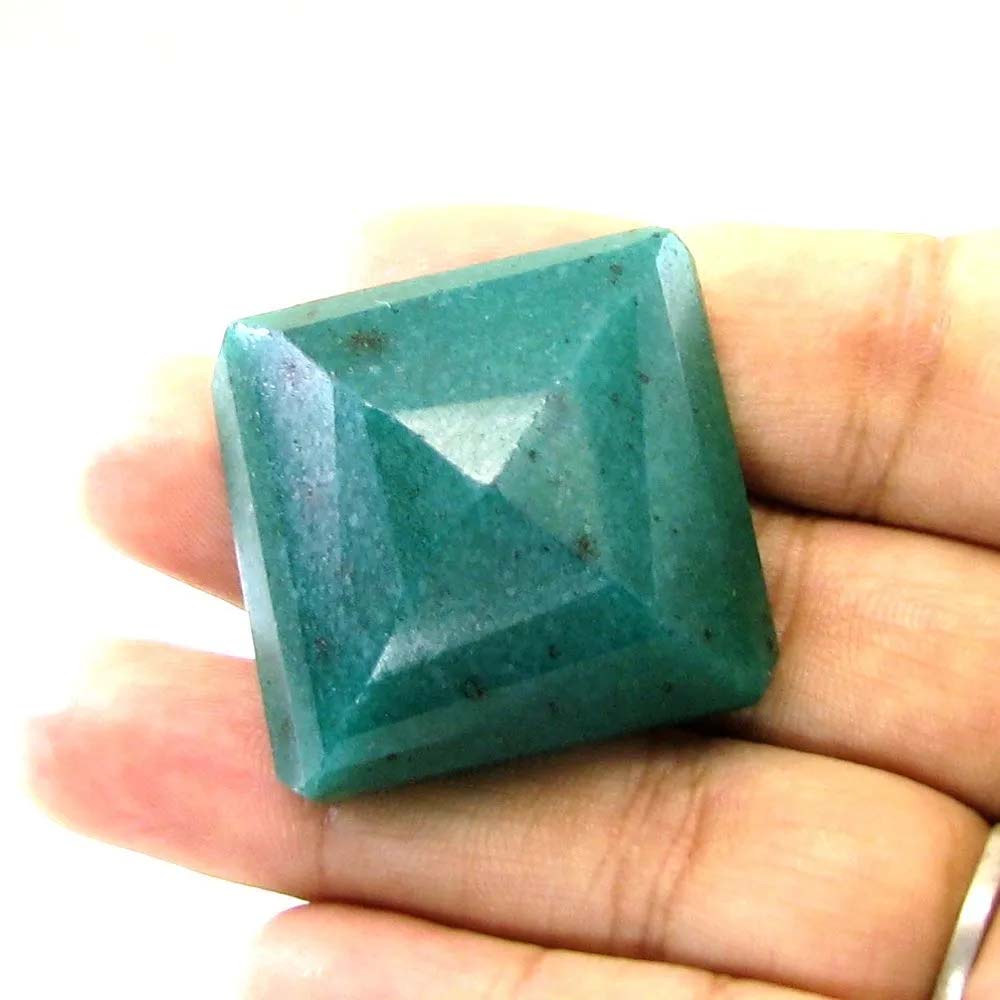 Huge 124.5Ct Natural Brazilian Green Quartz Gemstone in Emerald Color Square