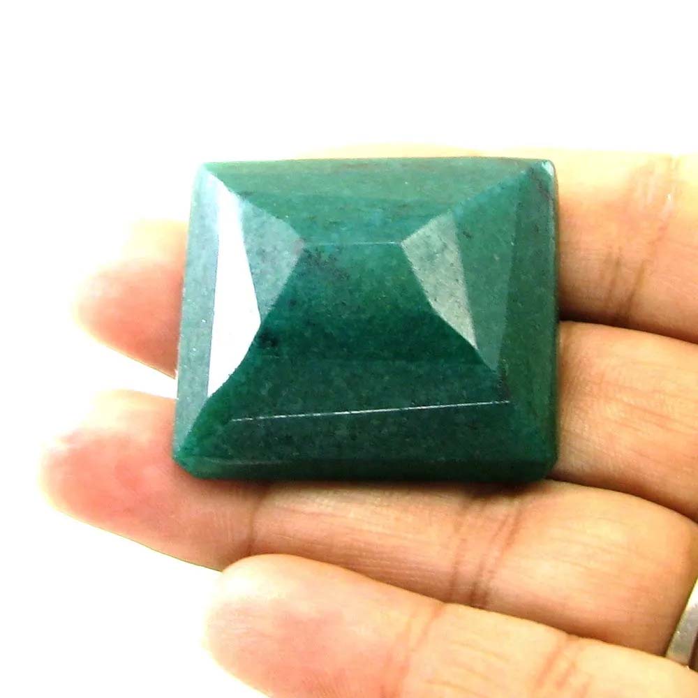 Huge 121.8Ct Natural Brazilian Green Quartz Gemstone in Emerald Color Rectangle