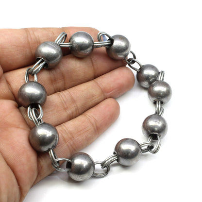 Sarbloh pure iron Sikh simarna ball bracelet