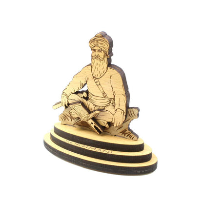 Sikh Idol Wooden Car Decorative Showpiece