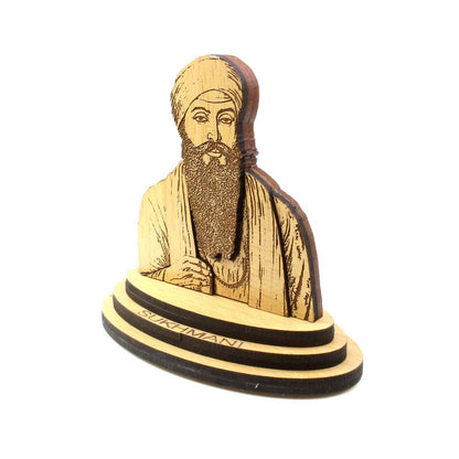 Sikh Idol Wooden Car Decorative Showpiece