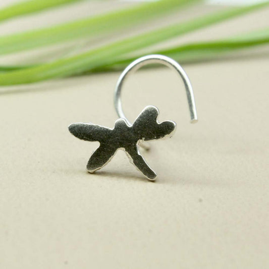 Dragonfly Real Sterling Silver nose ring 