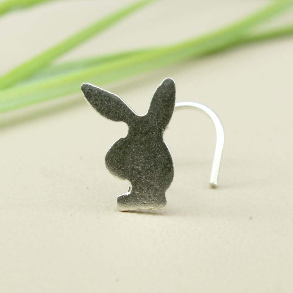 Real Sterling Silver Rabbit nose ring