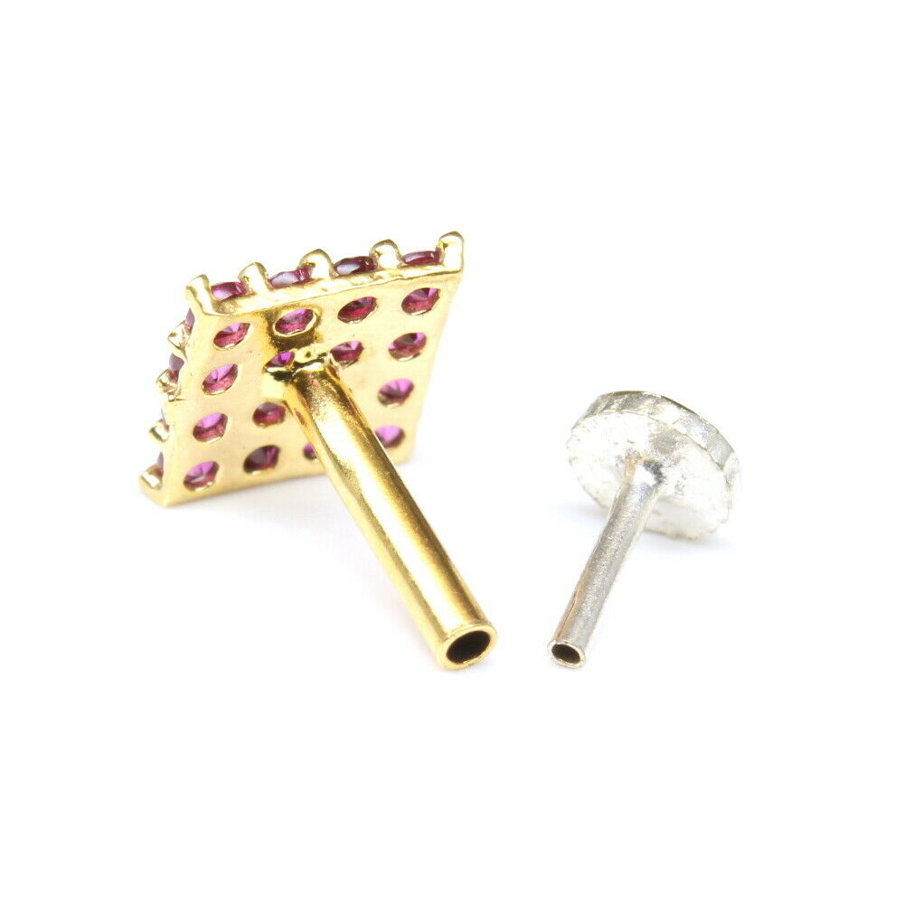 22K Gold plated Corkscrew Nose Stud Nose Ring