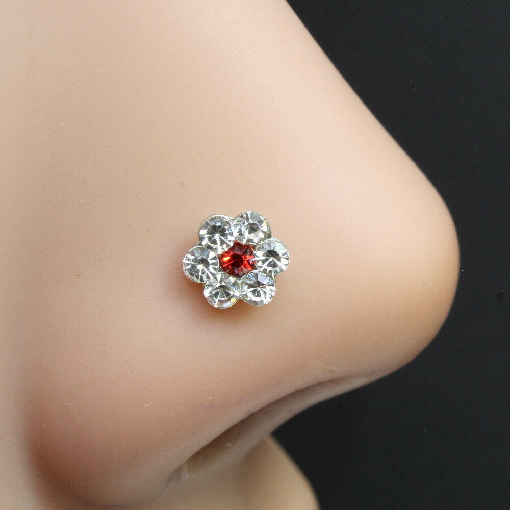 Silver Plated Style Nose stud push pin