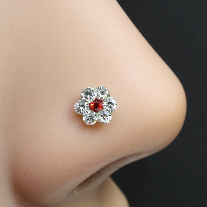 Silver Plated Style Nose stud push pin