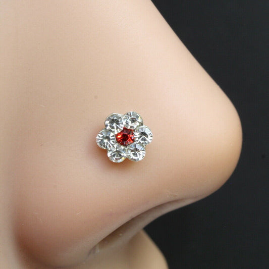 Silver Plated Style Nose stud push pin