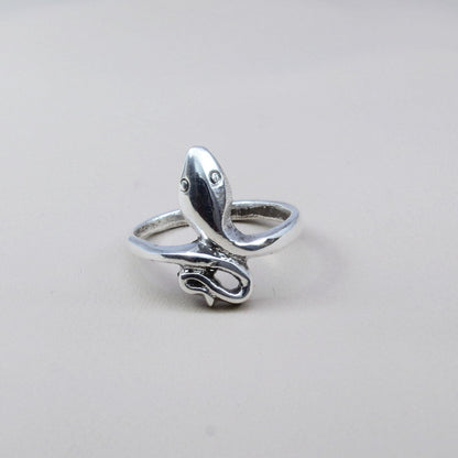 Snake 925 Sterling Silver Ring for Astrology and red book remedy