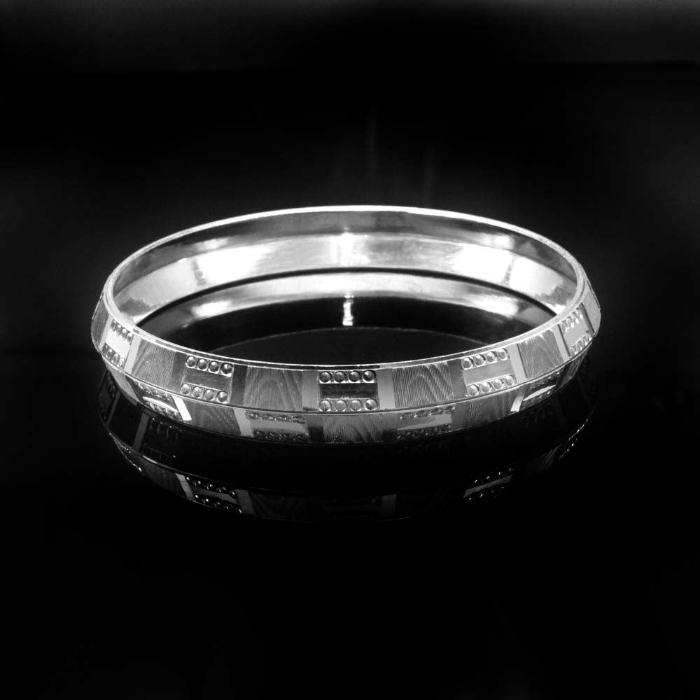 Real Sterling Silver Men's Bangle pure silver Bracelet