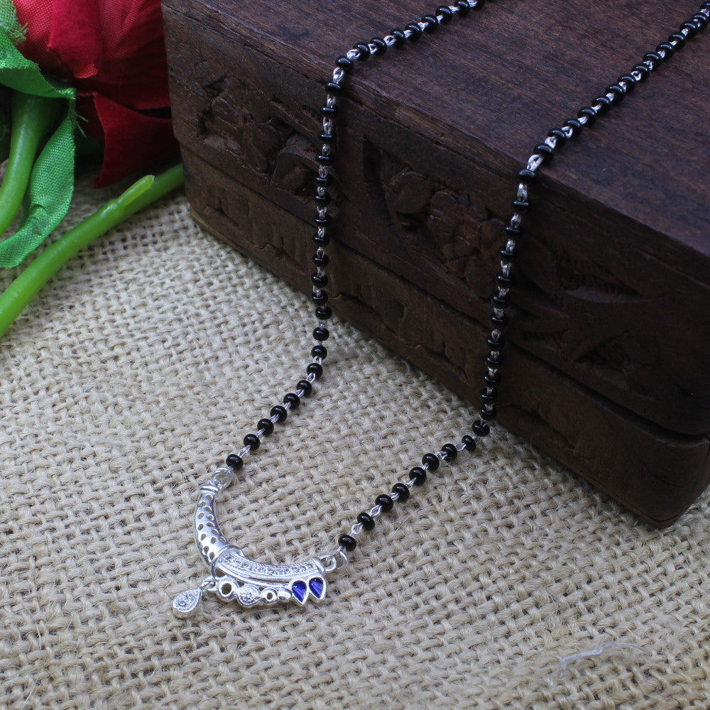 Indian sterling silver Mangalsutra women necklace chain wedding gift for wife