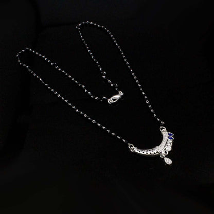 Indian sterling silver Mangalsutra women necklace chain wedding gift for wife