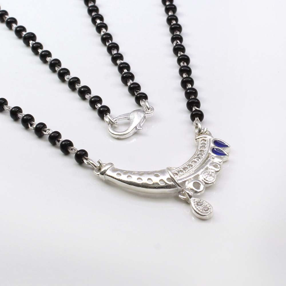 Indian sterling silver Mangalsutra women necklace chain wedding gift for wife