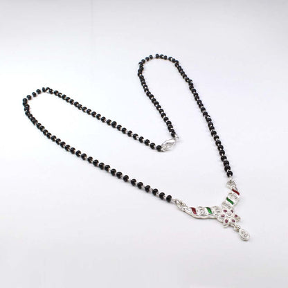 Indian sterling silver Mangalsutra women necklace chain wedding gift for wife