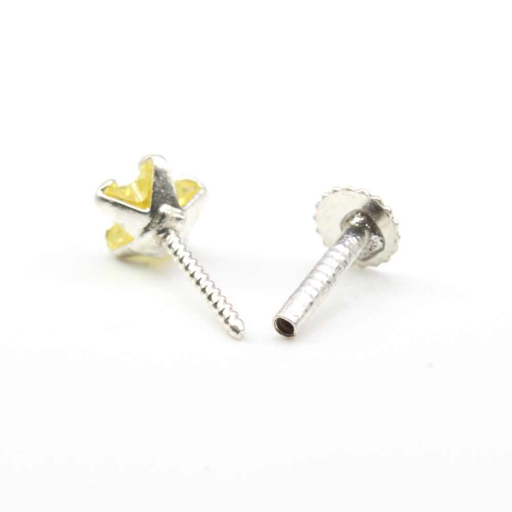 Silver Nose Pin for women with Screw pin