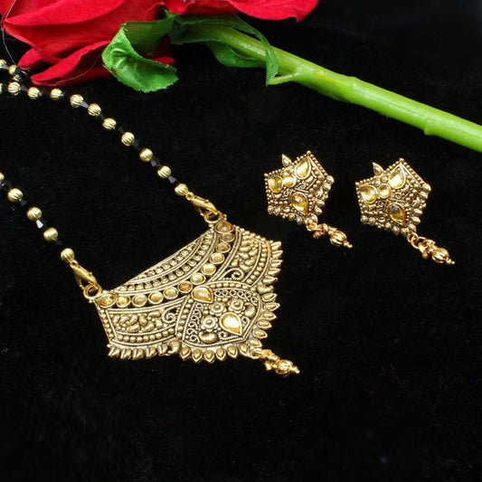 Gold Plated Necklace Earrings Set