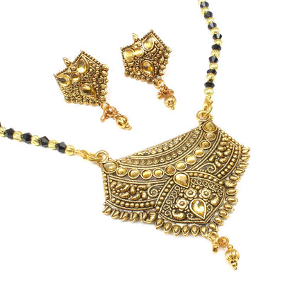 Gold Plated Necklace Earrings Set