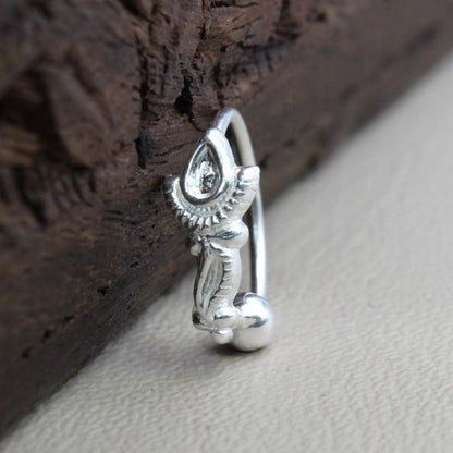 Handmade Sterling Silver Nose Ring for Dailywear – Karizma Jewels