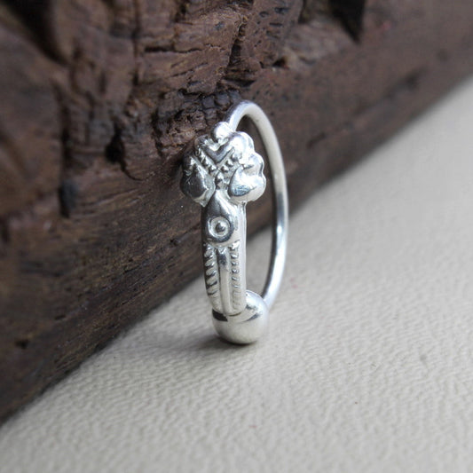 Traditional Sterling Silver Hoop Nose piercing ring