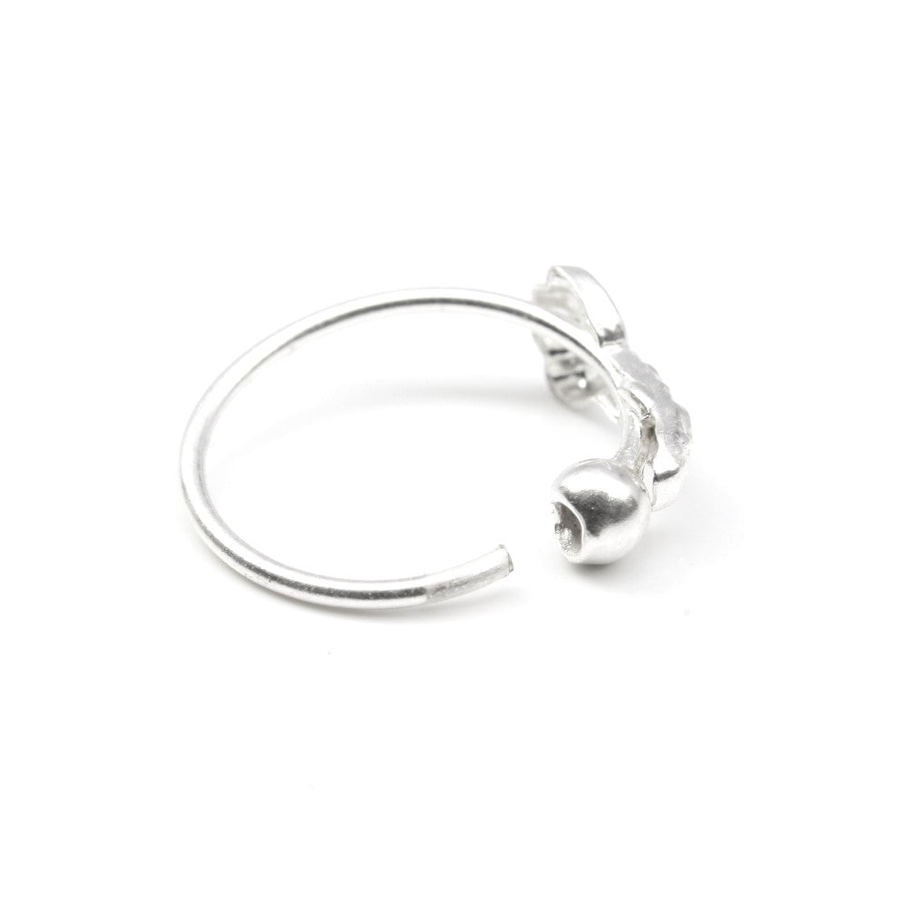 Silver Nose Hoop Ring For Women & Girls