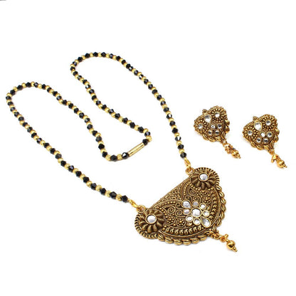 Gold Plated Necklace Earrings set gift for wife