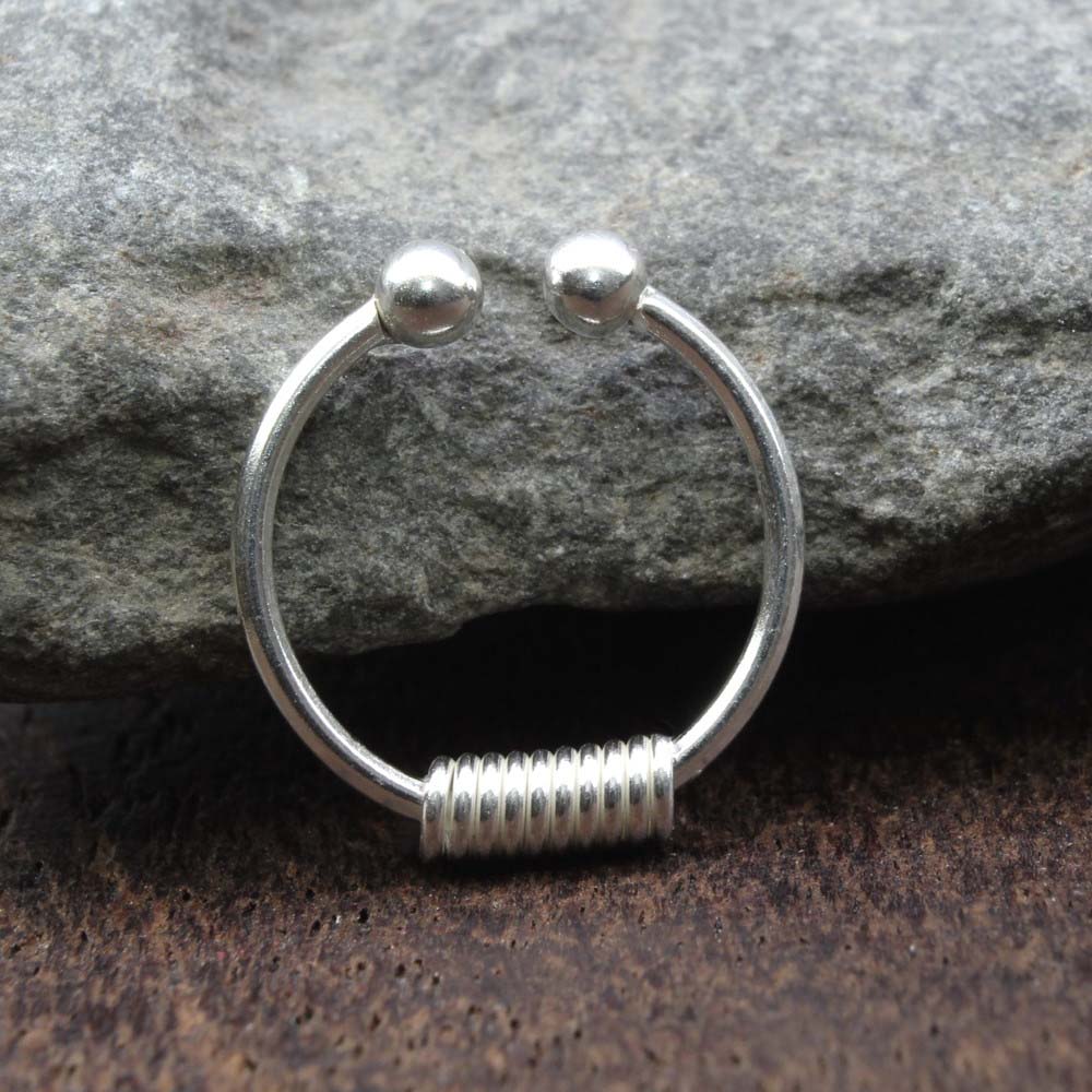 Silver Nose Hoop Ring For Women & Girls