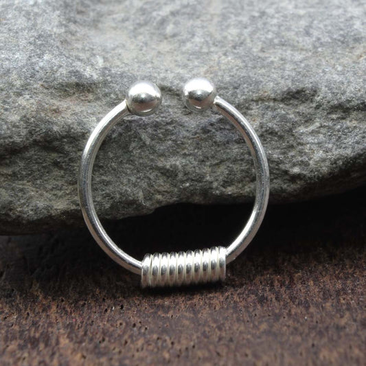 Silver Nose Hoop Ring For Women & Girls