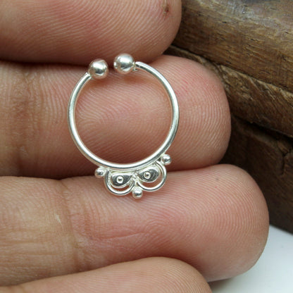 Premium Silver Nose Ring for women