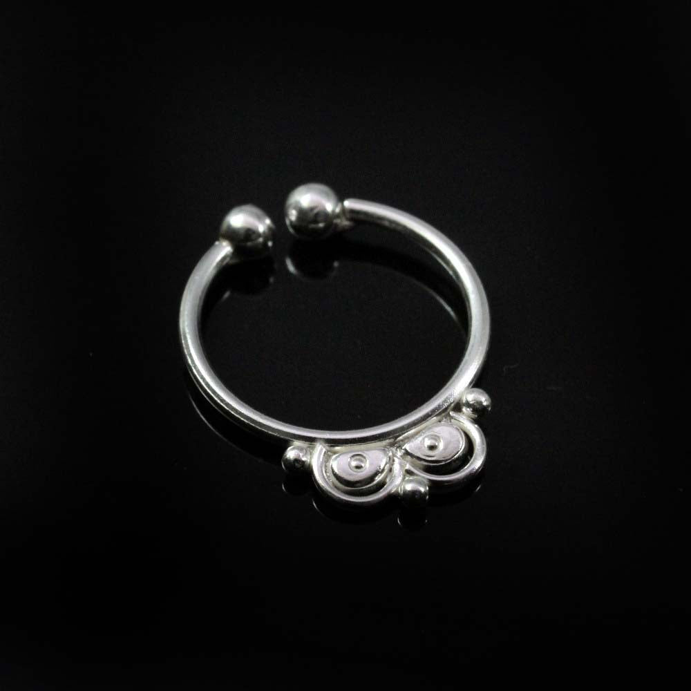 Silver Nose Hoop Ring For Women & Girls