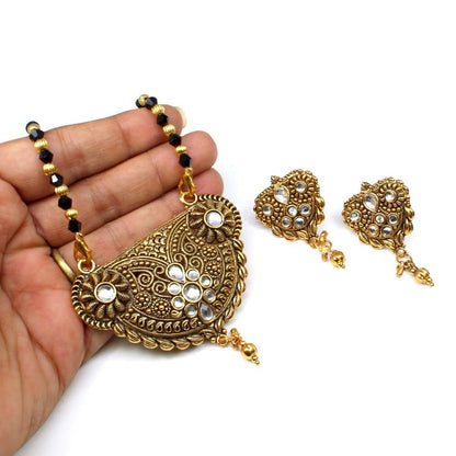 Gold Plated Necklace Earrings set gift for wife