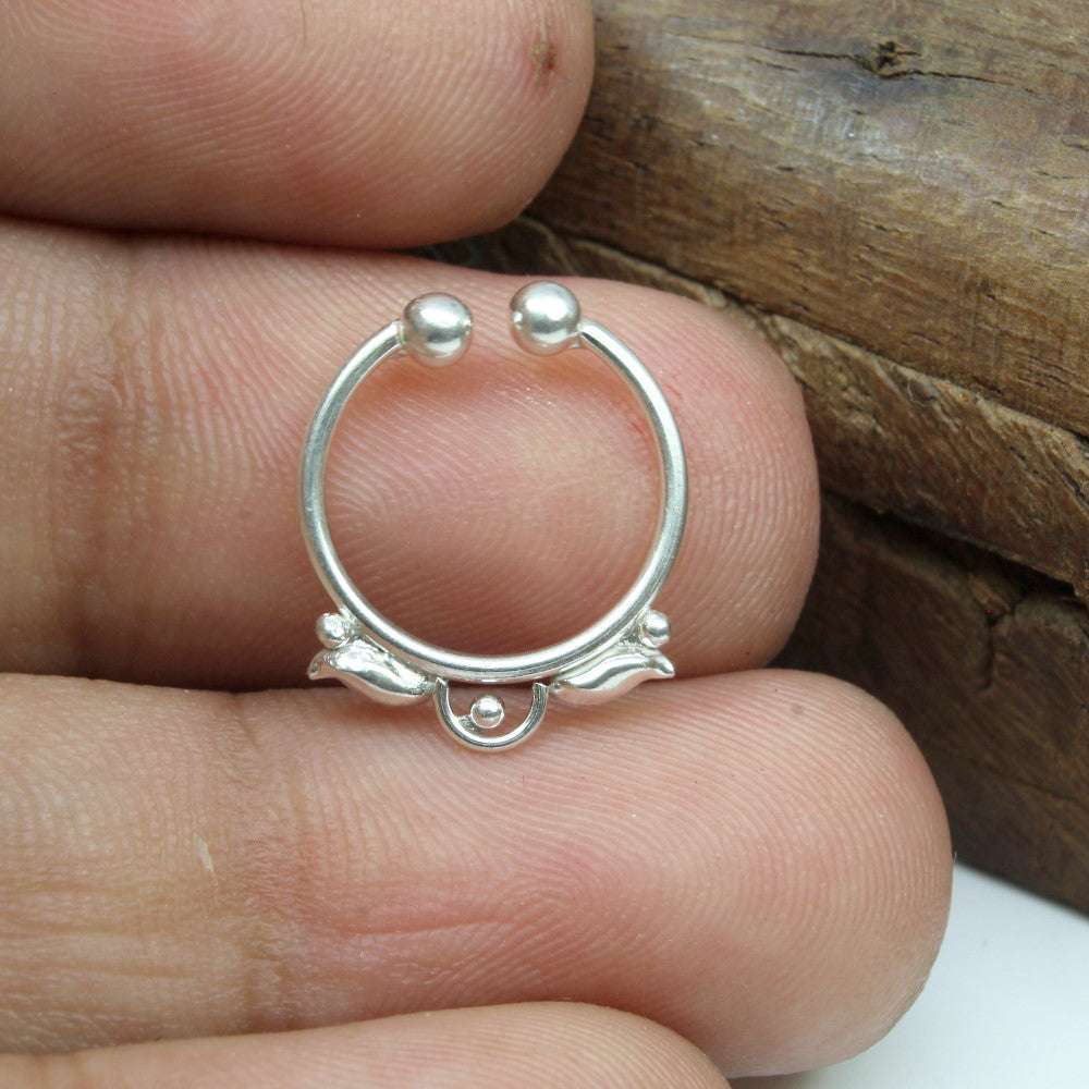 Silver Handcrafted Nose Ring