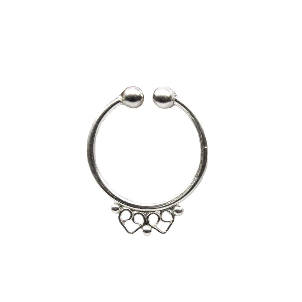 Silver Handcrafted Nose Ring for women 