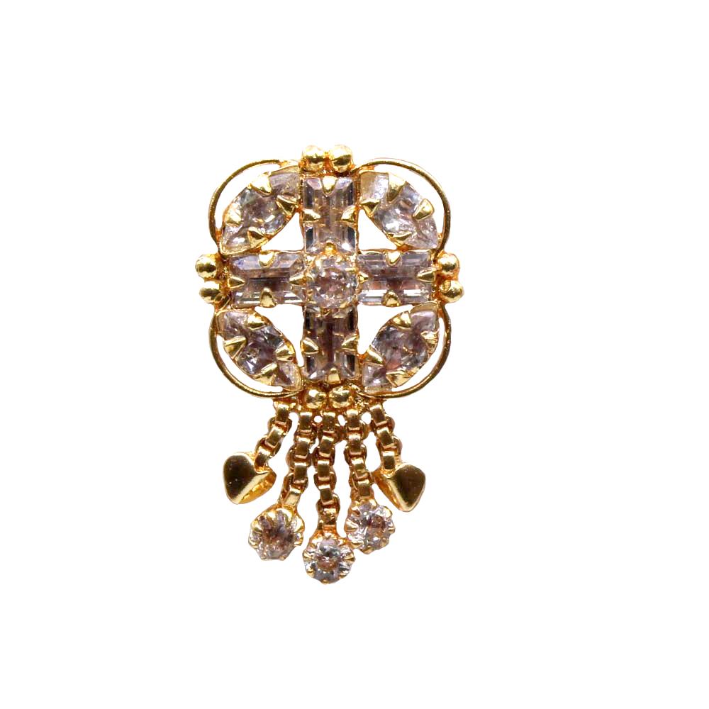 Big Gold Plated Nose Stud Push Pin