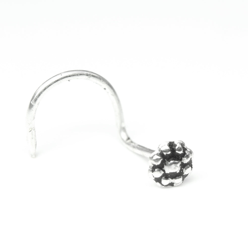 925 Sterling Silver Floral Nose RIng 