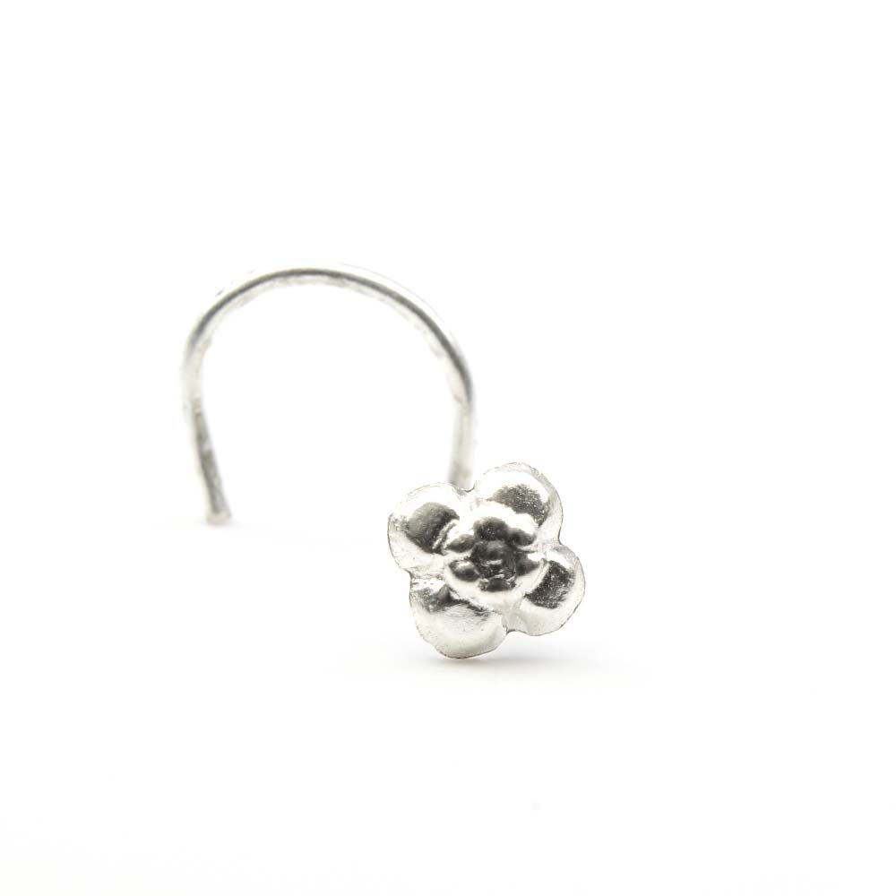 925 Sterling Silver Floral Nose Ring for women 