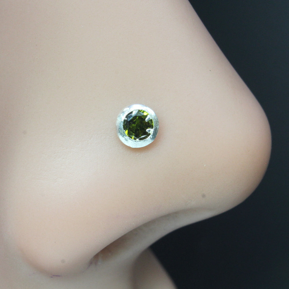 Nose Ring for women with one single stone 