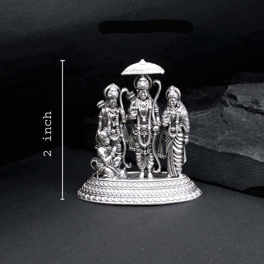 2D 925 Silver Oxidized Ram Sita Laxman Hanuman Statue religious Diwali gift
