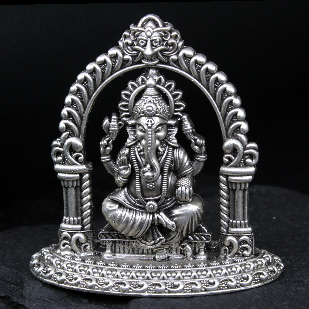 999 Pure Silver Ganesh / Ganpati idol / Statue / Murti (Figurine #21)